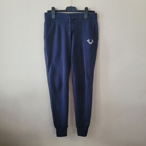 True Religion‎ Tuxedo joggers,studded,silver embelishment,S